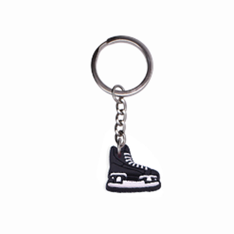 Wholesale 20pcs/pack Ice Hockey PVC Soft Cartoon Keychain